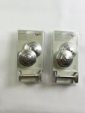 Kirsch Knob Tiebacks Satin Nickel 2 Pairs K36